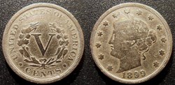 USA 5 Cents 1899