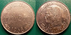 1/2 Dinar 1968
