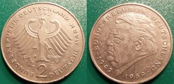 2 Deutsche Mark 1992 Josef Strauss