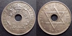 British West Africa One Penny 1947