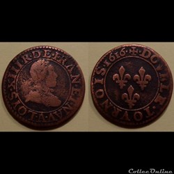 G1 Louis XIII Paris Double Tournois 1616 A