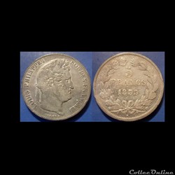 G-Louis Philippe 5 Francs 1835 BB tête laurée