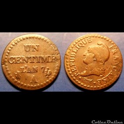 C-Directoire 1 Centime Dupré An 7A