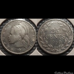 Libéria 25 Cents 1960