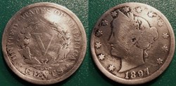 USA 5 Cents 1897