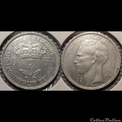 Belgique 20 Franc 1934 Royaume de Belgique
