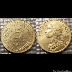 Cf 5 centimes Marianne 1977 17mm 2g