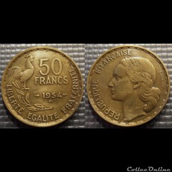 Na 50 francs Guiraud 1954 B 27mm 8g