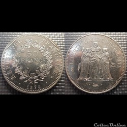 Nb 50 francs Hercule 1974 41mm 30g