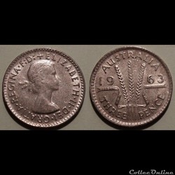 Australie 3 Pence 1963