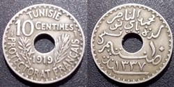 Tunisie 10 Centimes 1919