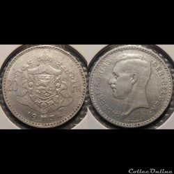 Belgique 20 Franc 1934 Der Belgen