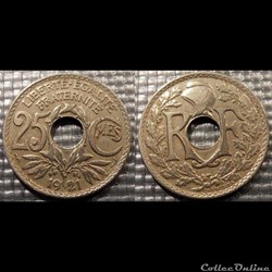 Fd 25 centimes EM Lindauer 1921 24mm 5g