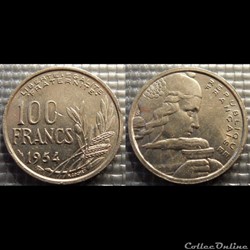 Oa 100 francs Cochet 1954 24mm 6g
