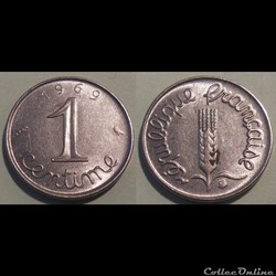 Ab 1centime épi 1969 9 queue longue