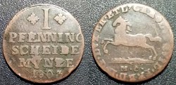 Allemagne - Principauté de Brunswick-Wolfenbüttel 1 Pfenning 1803