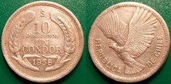 10 Pesos ou 1 Condor 1958