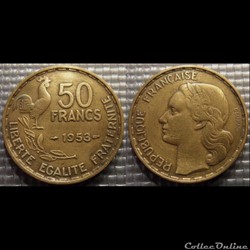 Na 50 francs Guiraud 1953 27mm 8g