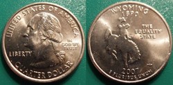 1/4 dollar 2007 D Wyoming