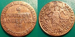 s- jeton BP Le Trésor des Rois de France n° 10 PHILIPPE VI Ange d'Or 1341