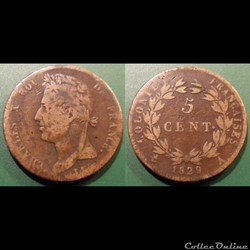 Colonies Générales 5 Centimes Charles X 1829A