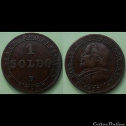 Vatican 1 Soldo 1867