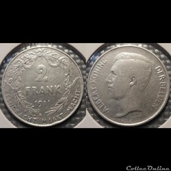 Belgique 2 Frank 1911 Der Belgen