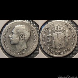 Espagne 1 peseta 1885