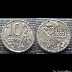 p- MN Nice et des Alpes Maritimes 10 C. 1920 Al Elie:10.2