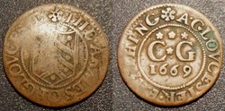 Grande Bretagne Gloucester jeton Farthing 1669