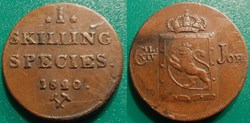 Norvège 1 skilling Species 1820