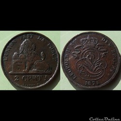 Belgique 2 Centimes 1874