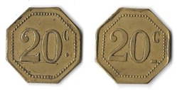 i- Jeton anonyme 20c.