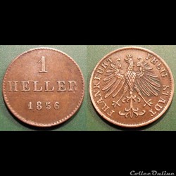 Allemagne Francfort 1 Heller 1856