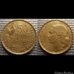 Na 50 francs Guiraud 1953 B 27mm 8g