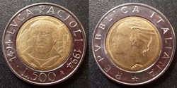 500 Lires 1994 Luca Pacioli