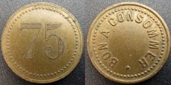 f- Jeton à consommer bon à consommer 75