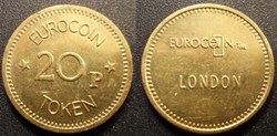 e- J etr Grande Bretagne Eurocoin 20P Token London