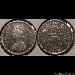 Indes Britannique 2 Annas 1874