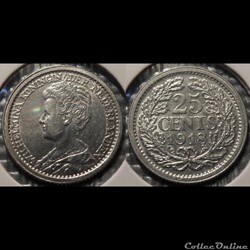 Pays Bas 25 Cents 1918