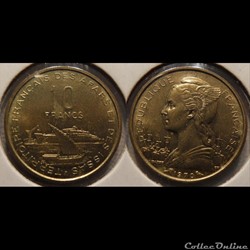 Djibouti - Territoire Français des Afars et des Issas 10 Francs 1970 chouette