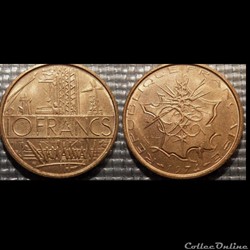 Lg 10 francs Mathieu 1974 26mm 10g