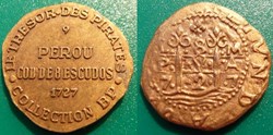 s- jeton BP Le Trésor des Pirates n° 9 PEROU Cob de 8 Escudos 1727