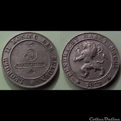 Belgique 5 Centimes 1898