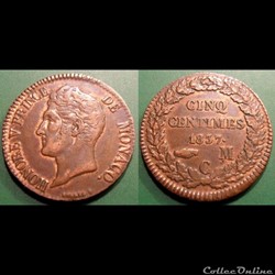 Monaco 5 centimes 1837