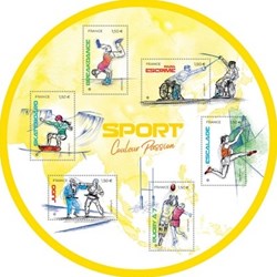 2021 Bloc 6 timbres - Sports couleur Passion