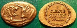 s- jeton BP Le trésor des monnaies antiques n°1 Crésus Statère