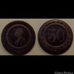 f- Jeton à consommer 50 C. jockey variante