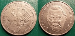 2 Deutsche Mark 1990 Ludwig Erhard