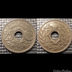 Fd 25 centimes EM Lindauer 1917 24mm 5g